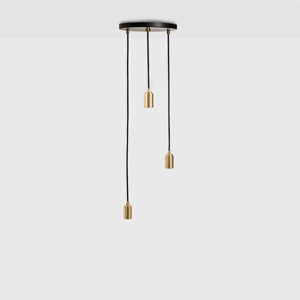 TALA Triple Pendant Brass + Black Canopy -50 korting
