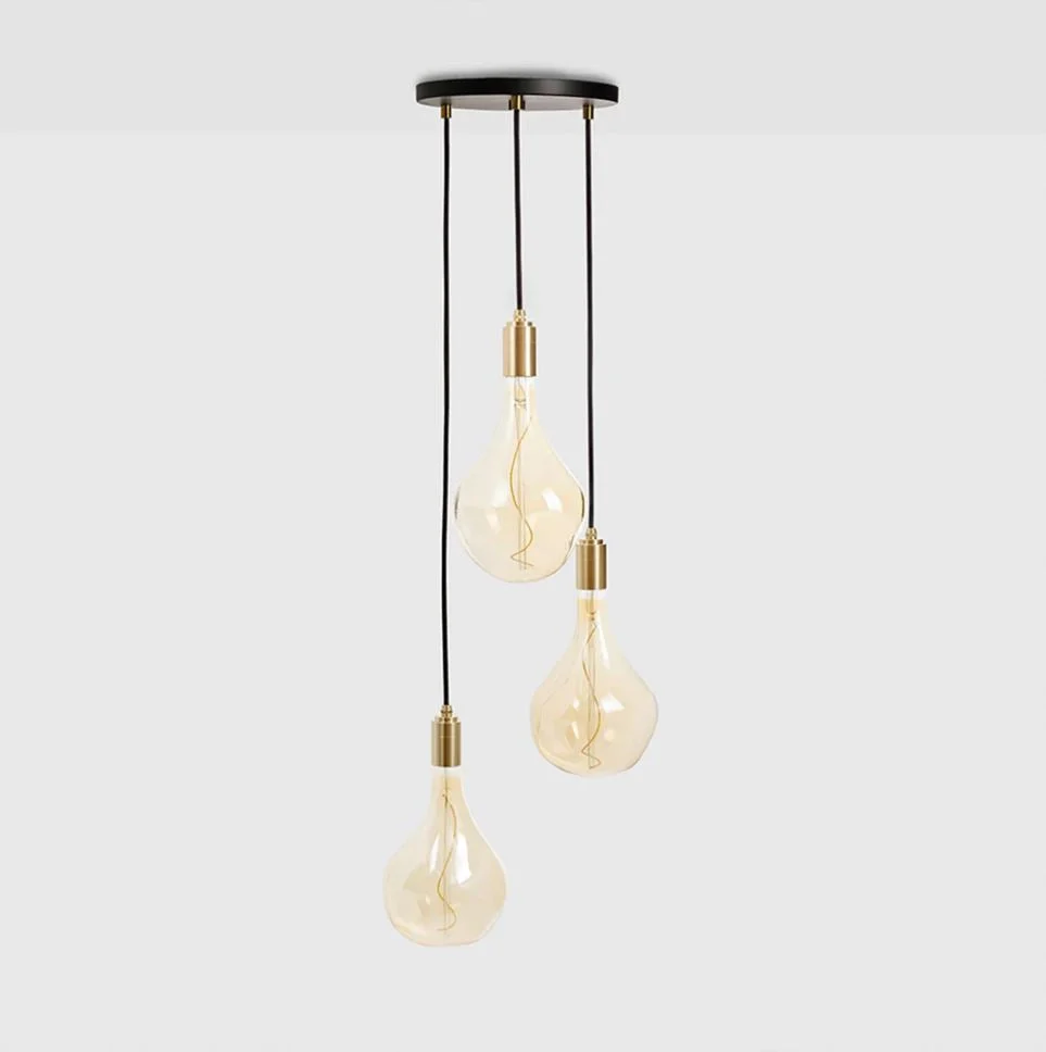 TALA Triple Pendant Brass + Black Canopy -50 korting