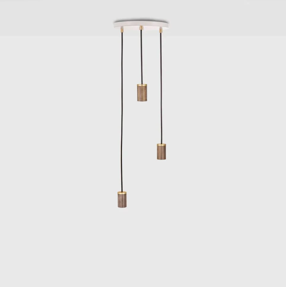 TALA Triple Walnut Pendant + white canopy -50%