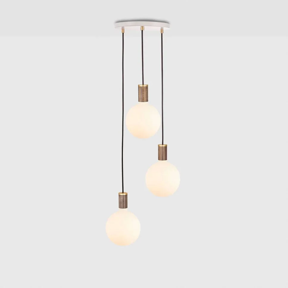 TALA Triple Walnut Pendant + white canopy -50%