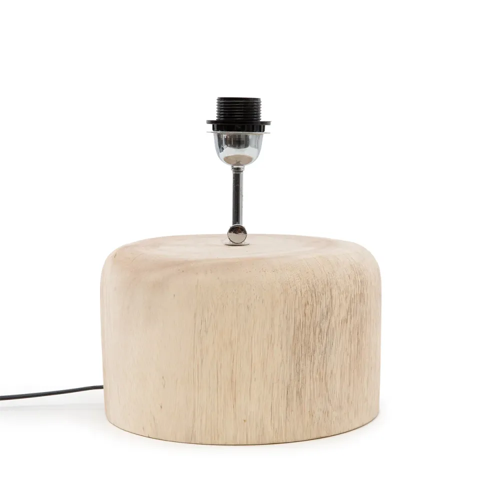 De Teak Wood Tafellamp Voet - Naturel