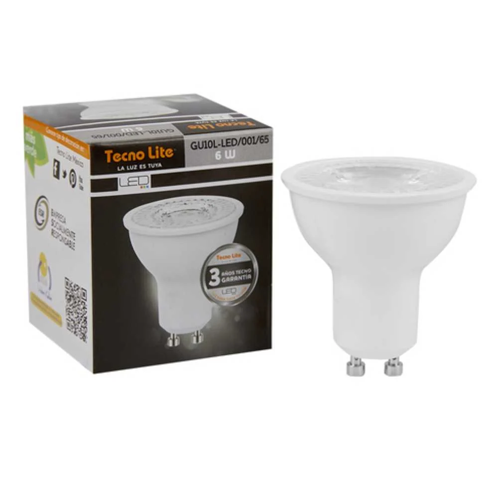 FOCO GU10 LED 6 W LUZ DE DIA NO ATENUABLE TECNOLITE