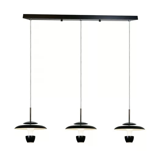 LAMPARA COLGANTE LED DE ACRILICO 1.50 M DE ALTURA 23 W LUZ CALIDA BRILLANTE 3 PANTALLAS NO ATENUABLE TECNOLITE