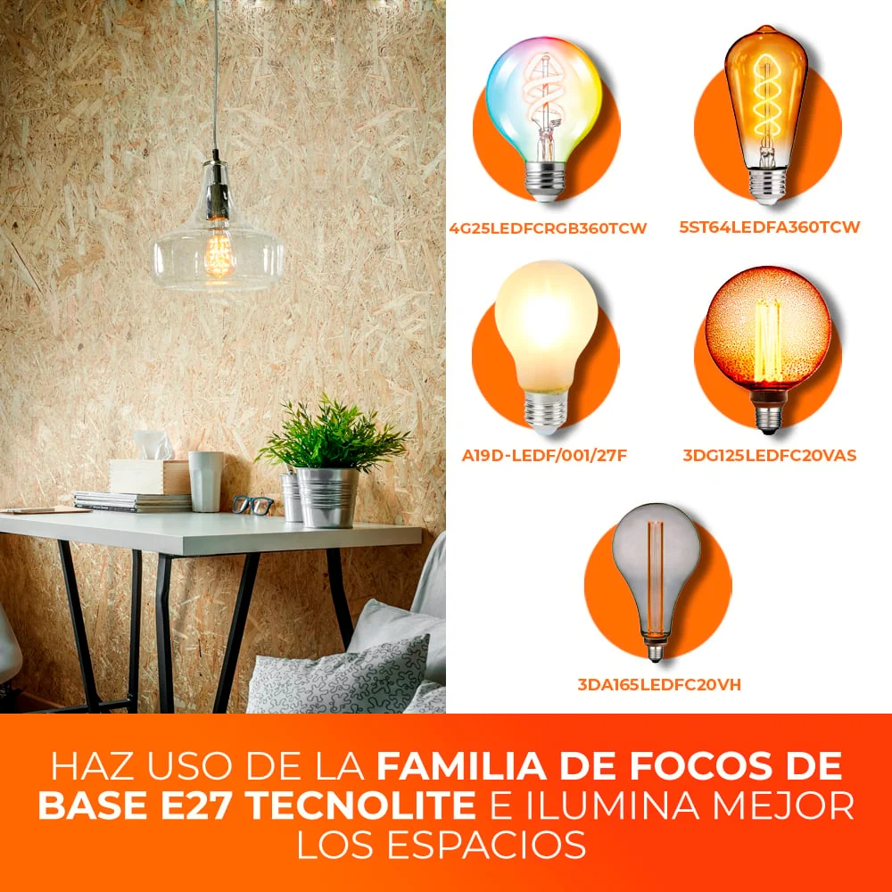 LAMPARA COLGANTE DE METAL 1.50 M DE ALTURA POTENCIA MAX. 360 W 6 BASES E27 NO INCLUYE FOCOS TECNOLITE