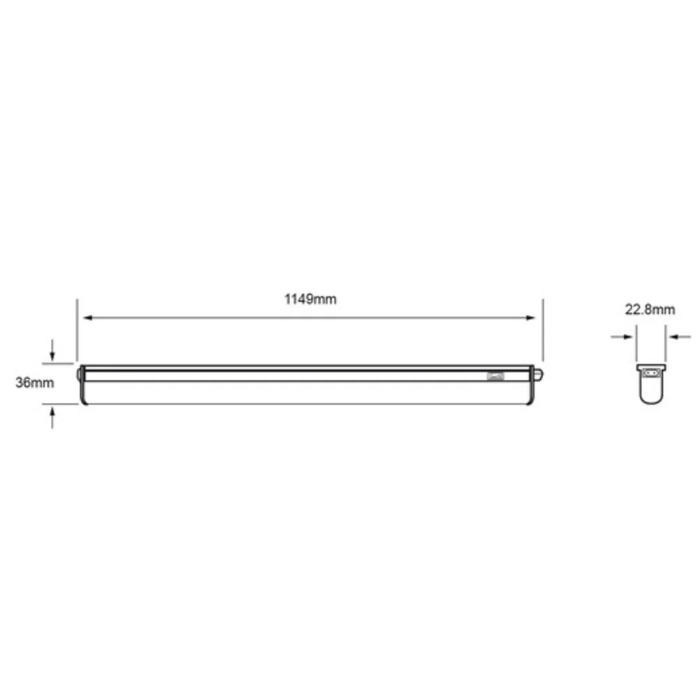 LAMPARA REGLETA LED 1.14 M SOBREPONER 18 W LUZ BLANCA AJUSTABLE NO ATENUABLE LED INTEGRADO TECNOLITE