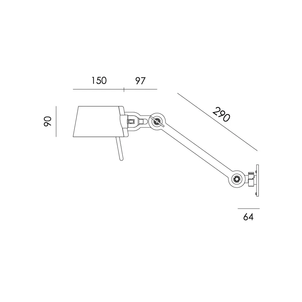 Tonone Bolt Bed Sidefit wandlamp
