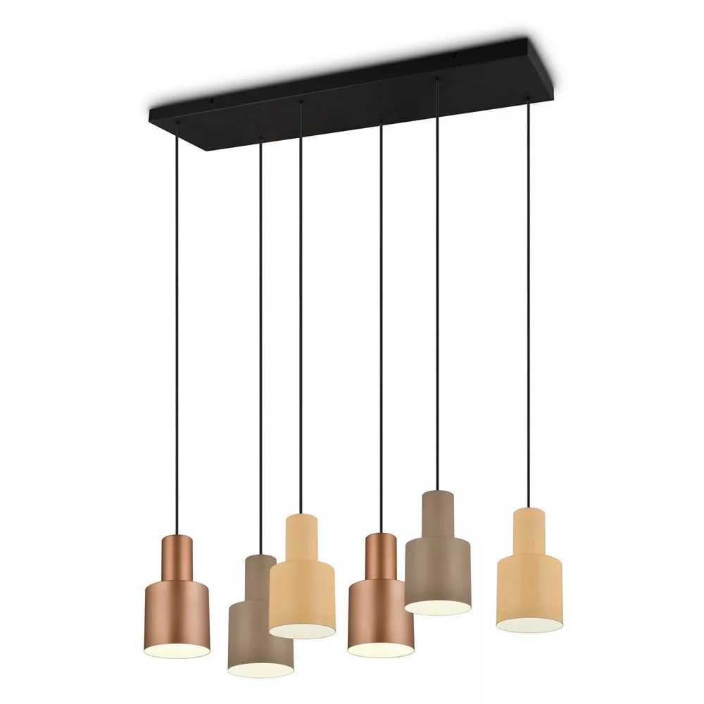 Trio Leuchten hanglamp Agudo - 6 lichts - 85 x 150 cm - zwart