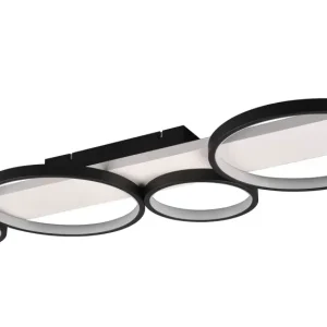 Trio Leuchten plafondlamp Medera - 4 lichts - 100 x 8 cm - zwart wit
