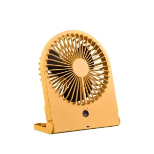 Trio Leuchten Tafelventilator Breezy - H 23 cm - Accu oplaadbaar - geel