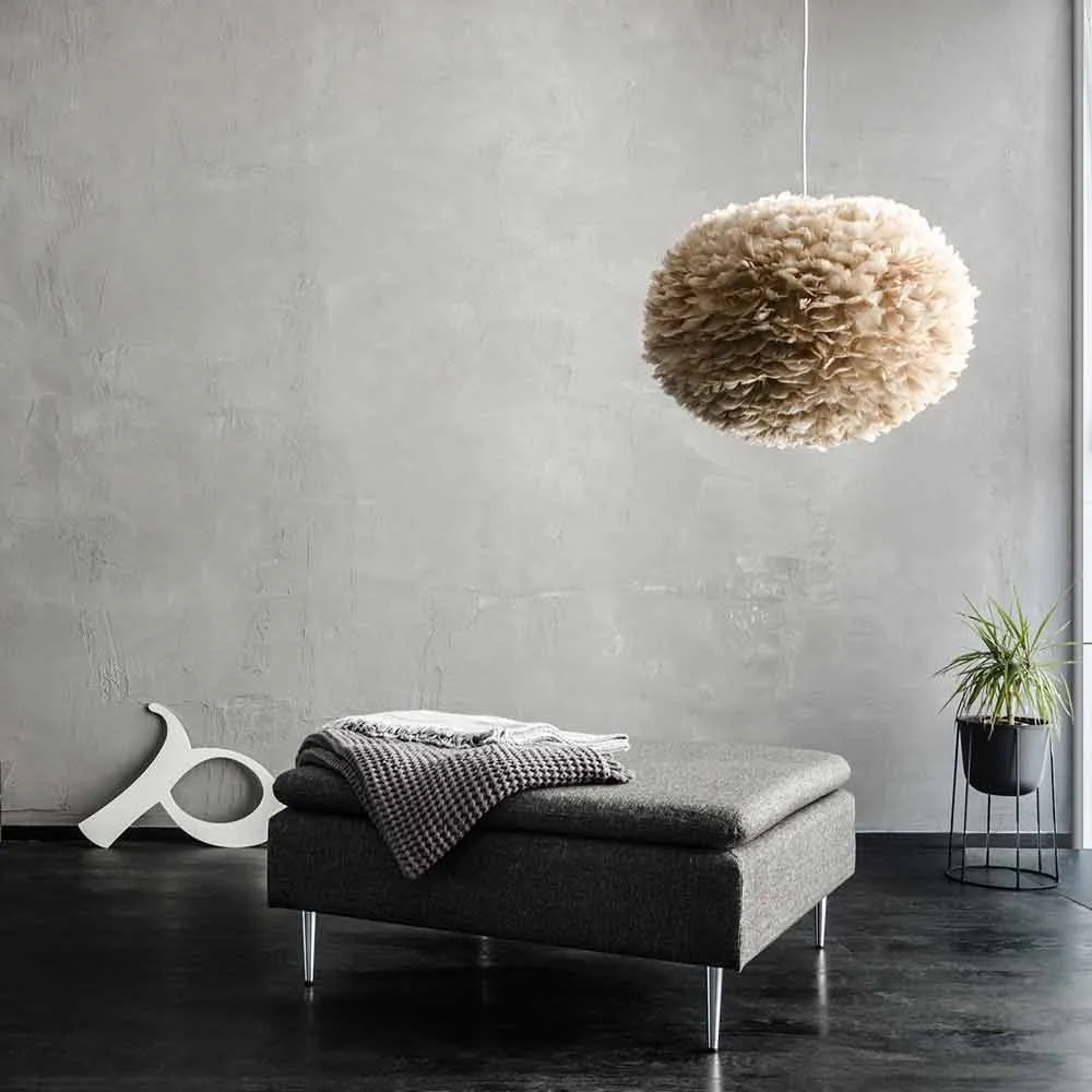Umage Eos Large hanglamp light brown - met koordset wit - Ø 65 cm
