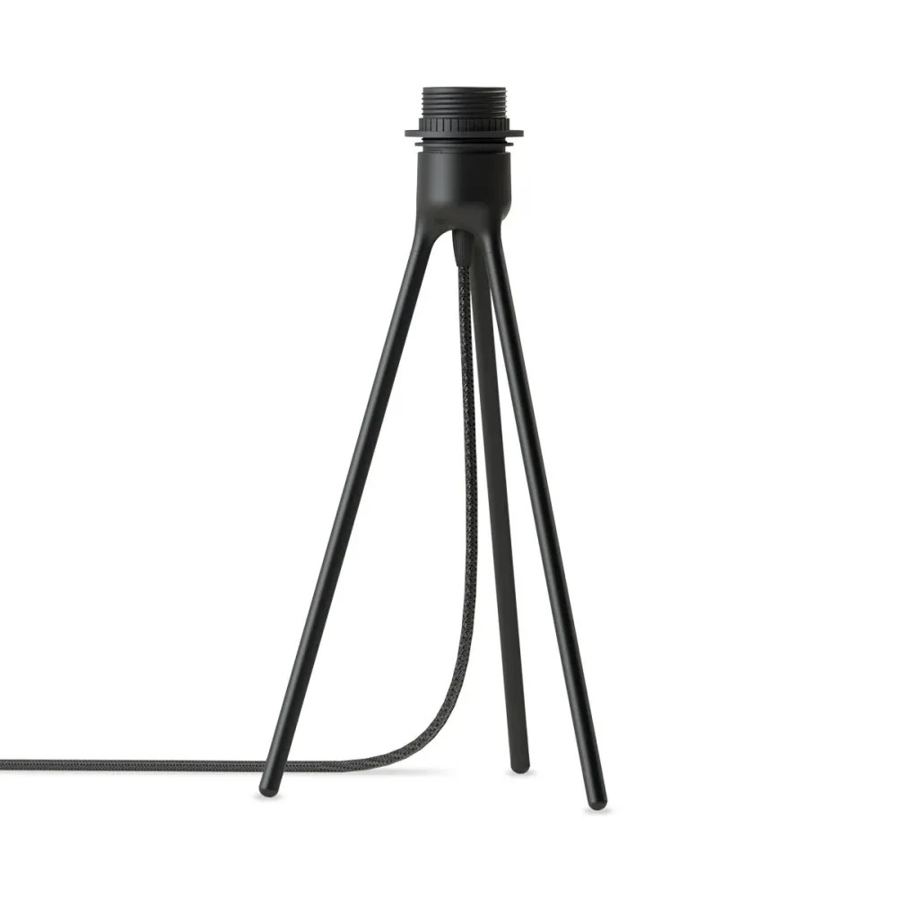 Umage Eos Medium tafellamp light grey - met tripod zwart - Ø 45 cm