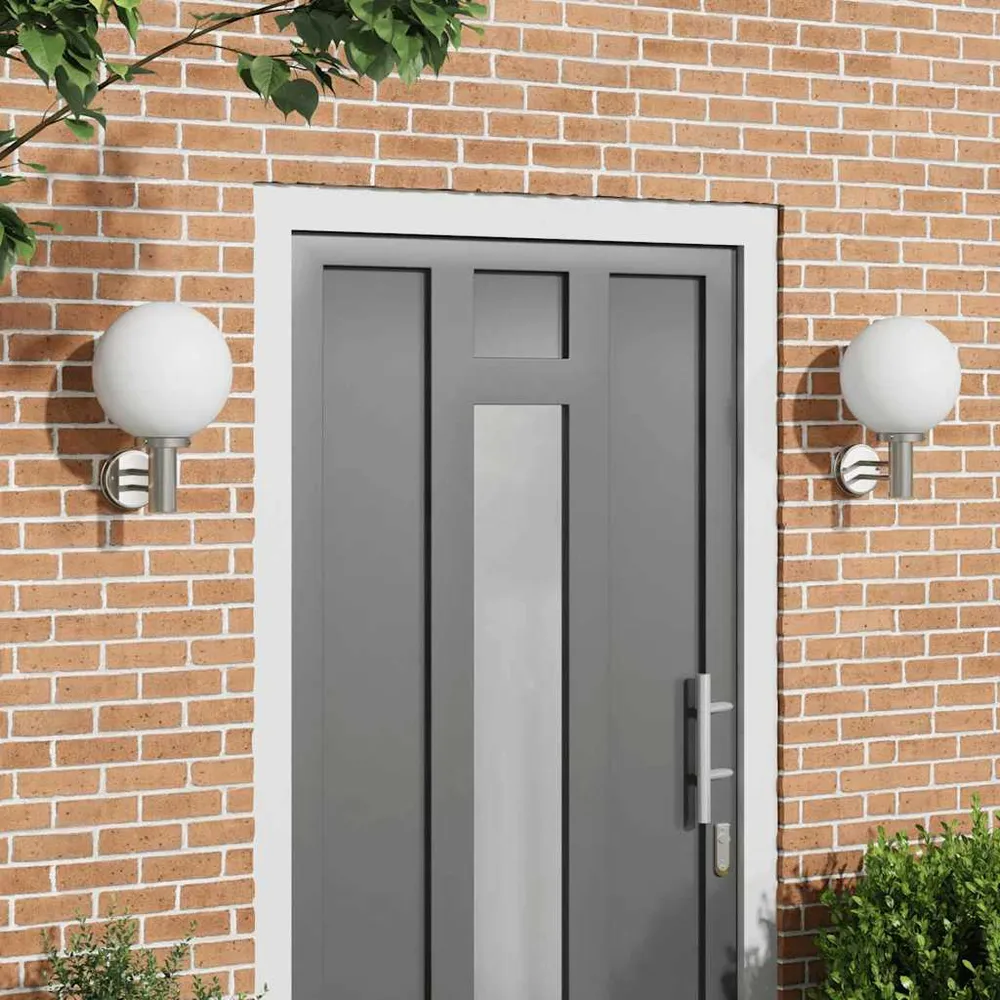Buiten Wandlamp 2 pcs Zilver 28 x 25 x 38 cm vidaXL