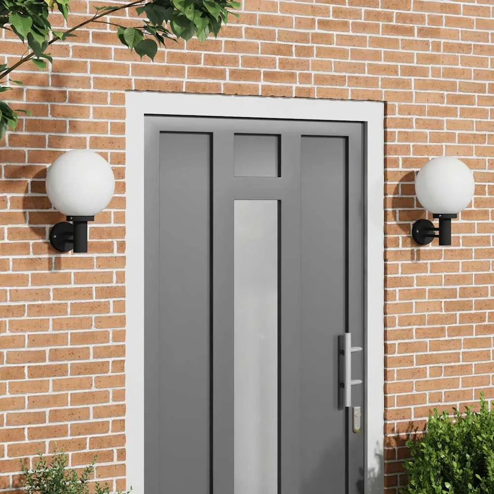 Buiten Wandlamp 2 pcs Zwart 28 x 25 x 38 cm vidaXL