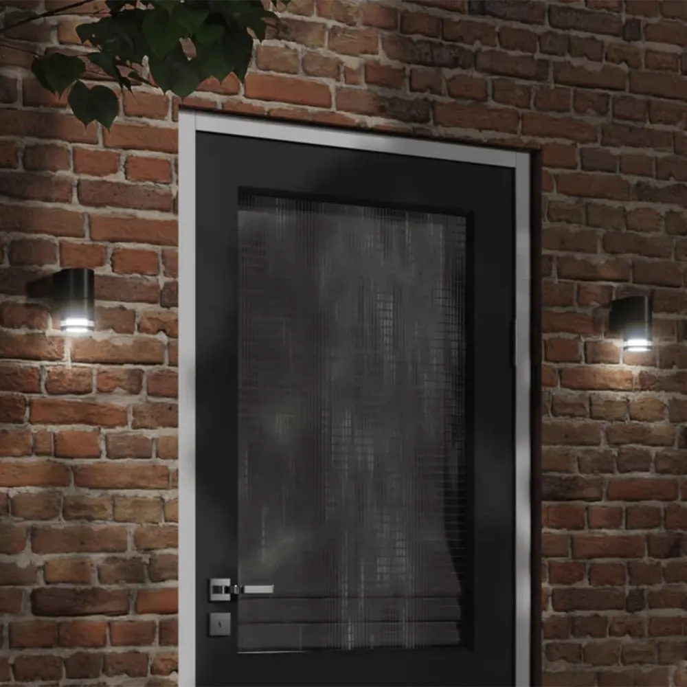 Buitenwandlamp gegoten aluminium zwart vidaXL