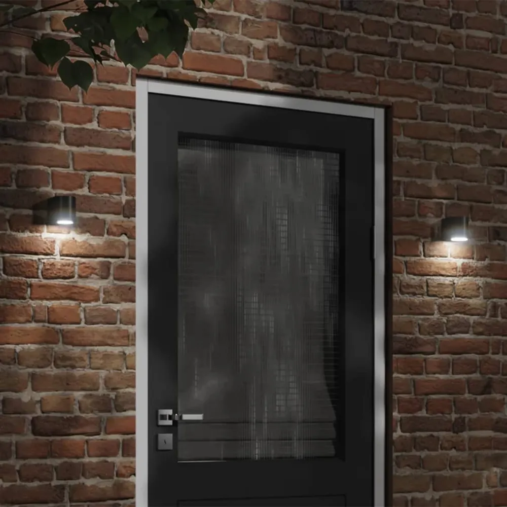 Buitenwandlamp gegoten aluminium zwart vidaXL