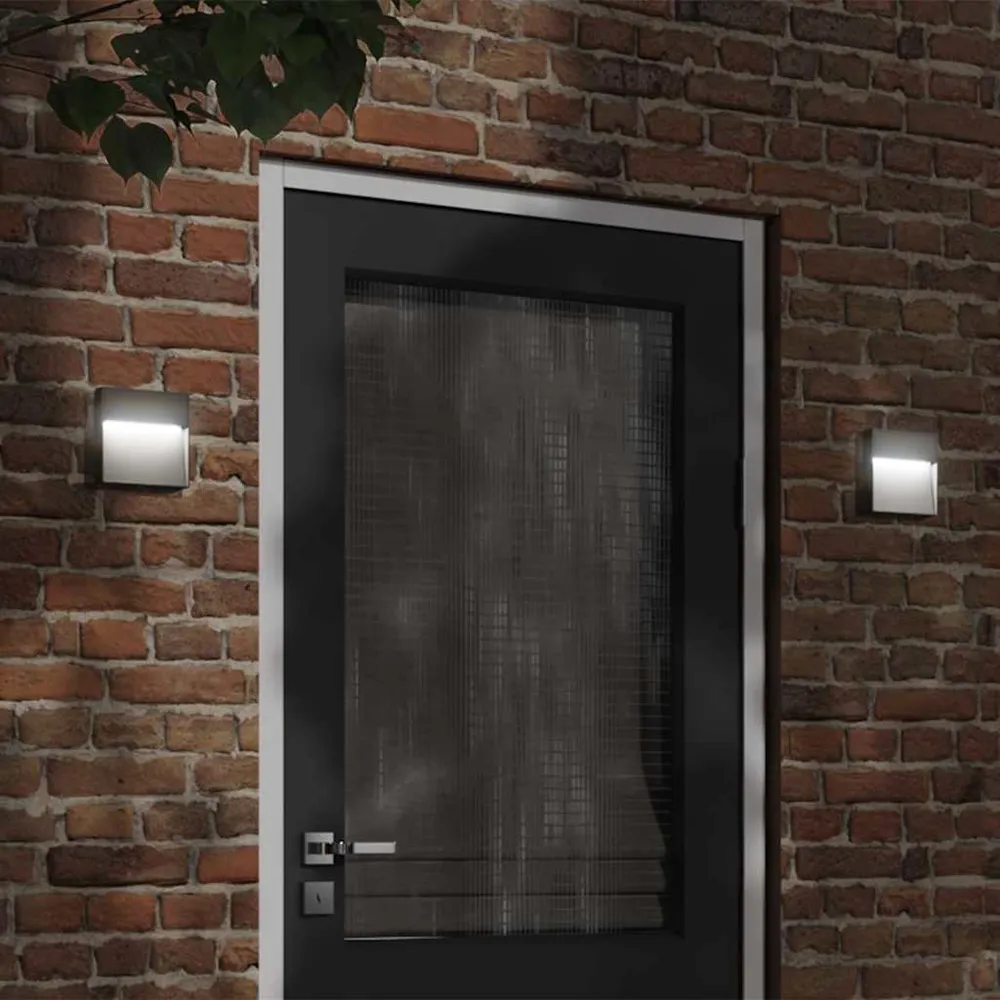 Buitenwandlamp LED gegoten aluminium zwart vidaXL