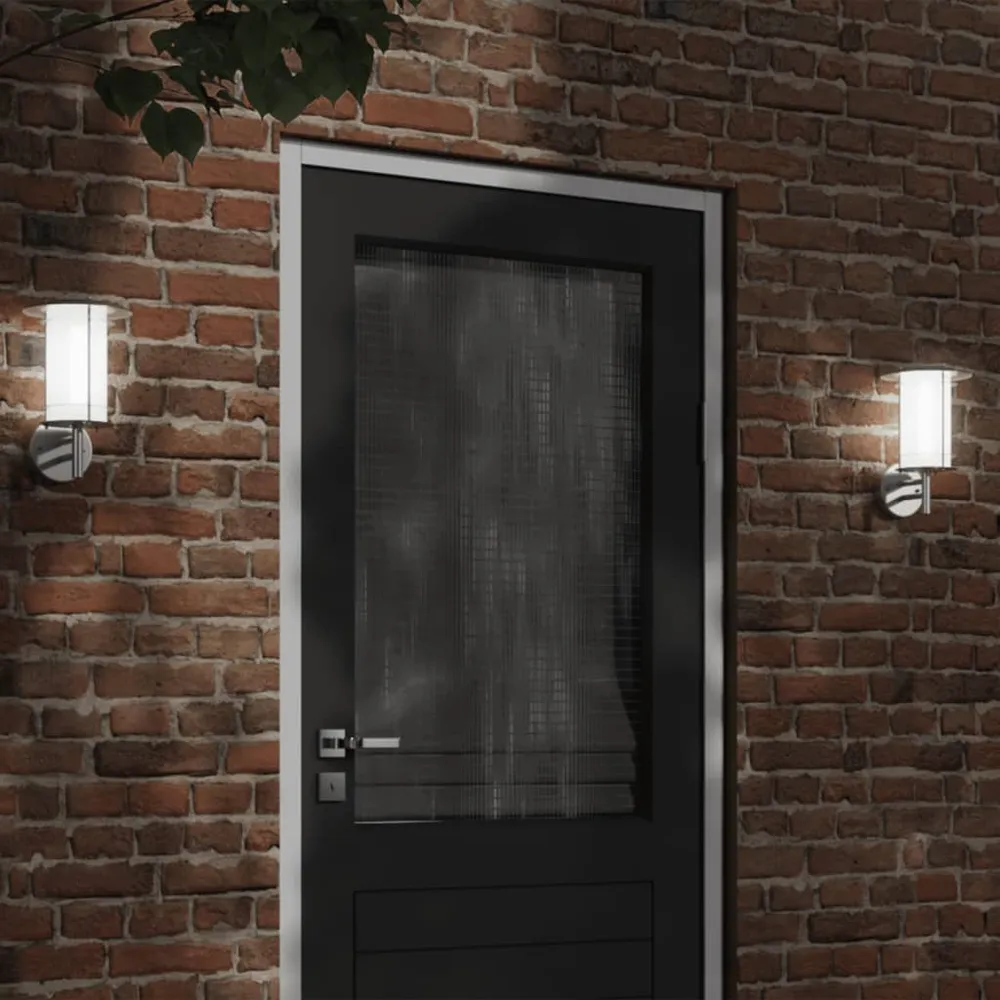 Buitenwandlamp roestvrij staal zilverkleurig vidaXL