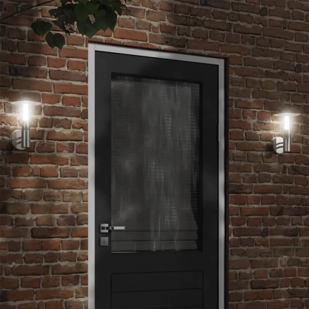 Buitenwandlamp roestvrij staal zilverkleurig vidaXL