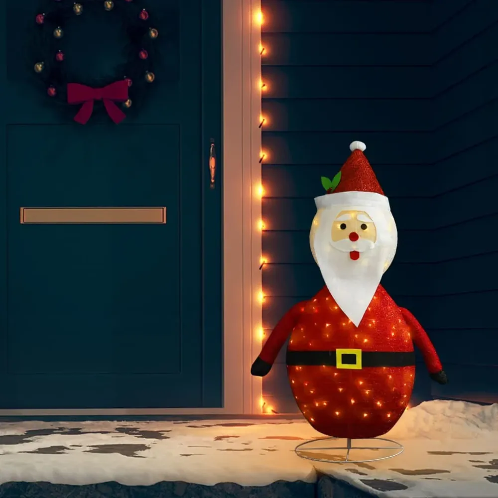 Decoratieve kerstman LED luxe stof 120 cm vidaXL