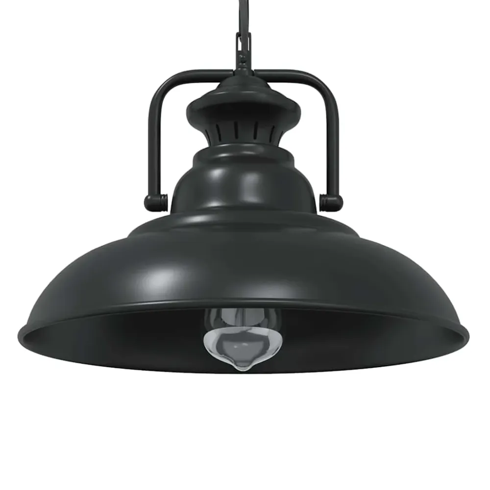 Hanglamp E27 Ø 31 cm ijzer zwart vidaXL
