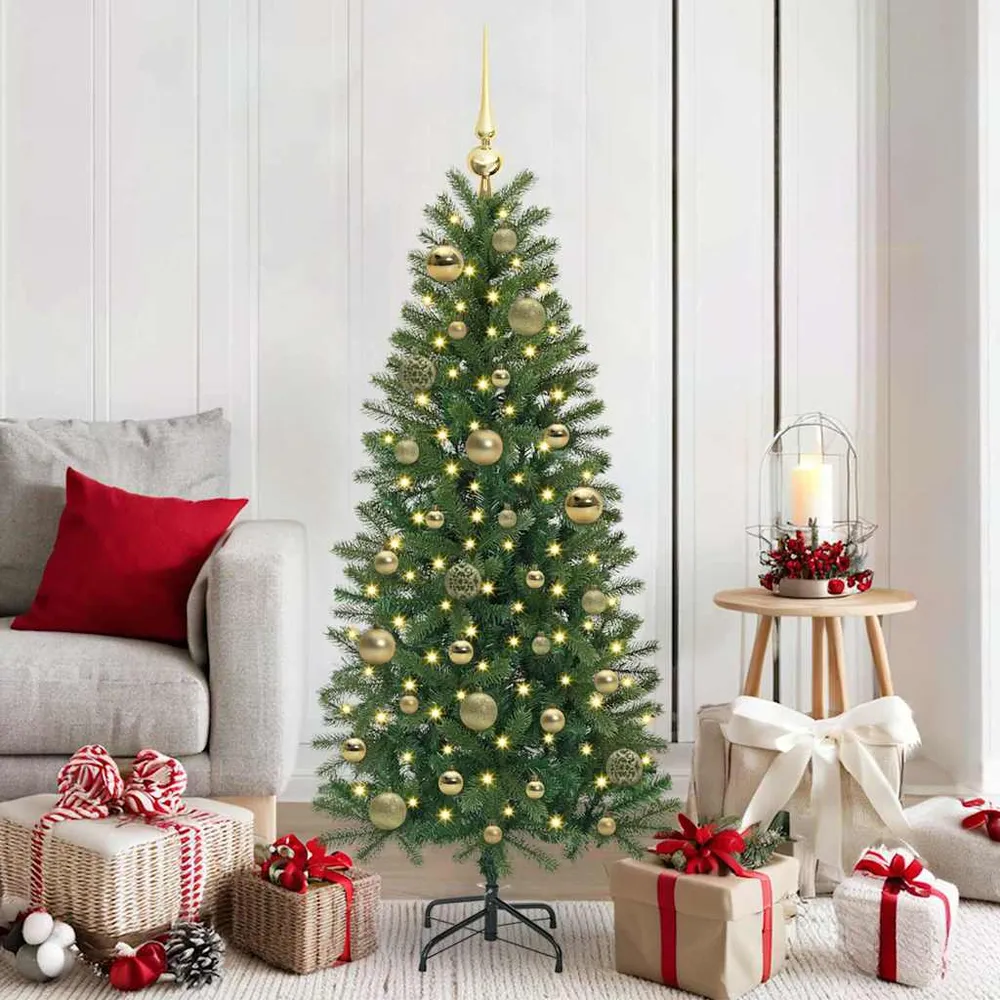 Kerstbal Set met 150 LED 61 pcs Goud Kunststof vidaXL