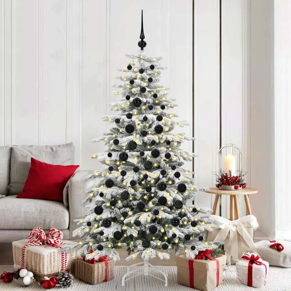 Kerstbal Set met 300 LED 120 pcs Zwart Kunststof vidaXL