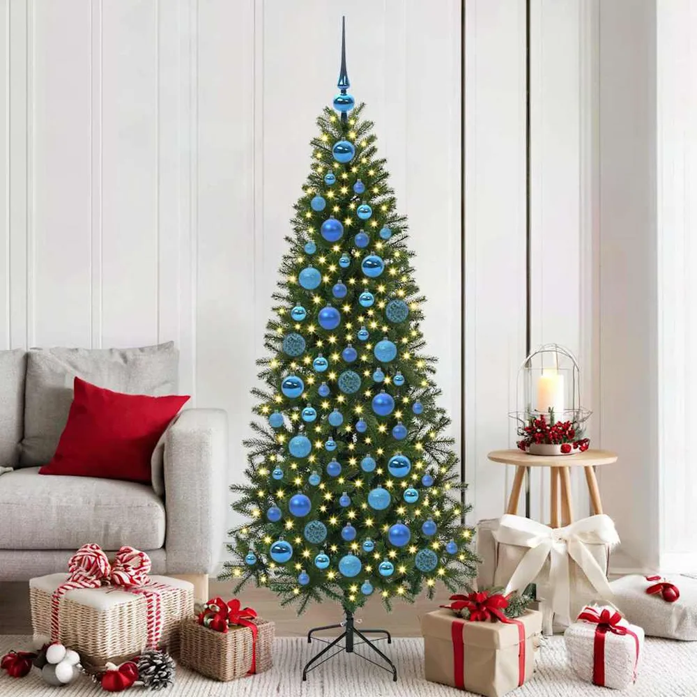 Kerstbal Set met 300 LED 120 pcs Blauw Kunststof vidaXL