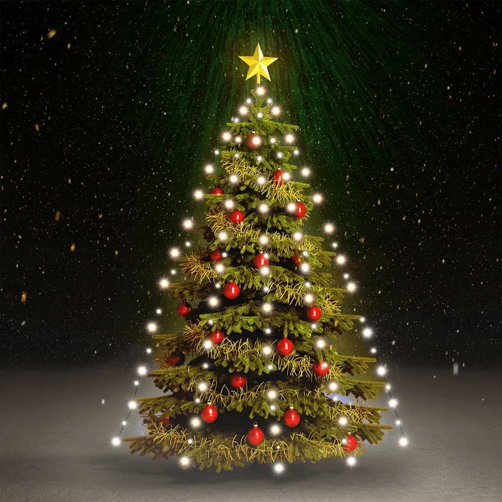 Kerstboomverlichting met 180 LED's koudwit net 180 cm vidaXL