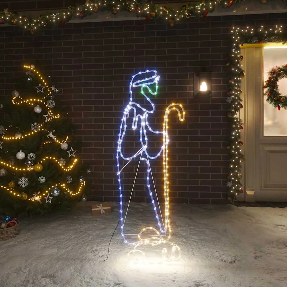 Kerstfiguren herder en lam met 168 LED's 102,5x35 cm vidaXL