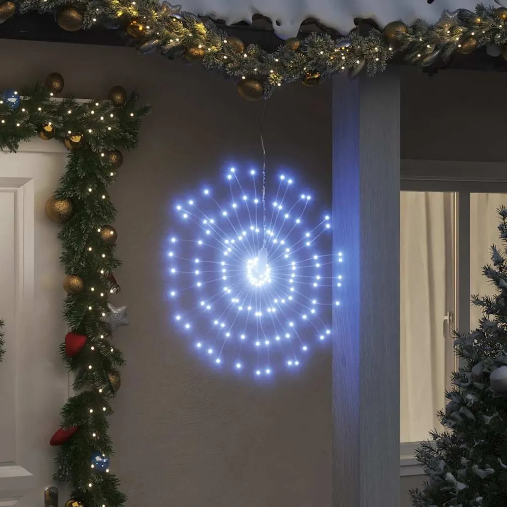 Kerstverlichting vuurwerk 140 koudwitte LED's 17 cm vidaXL