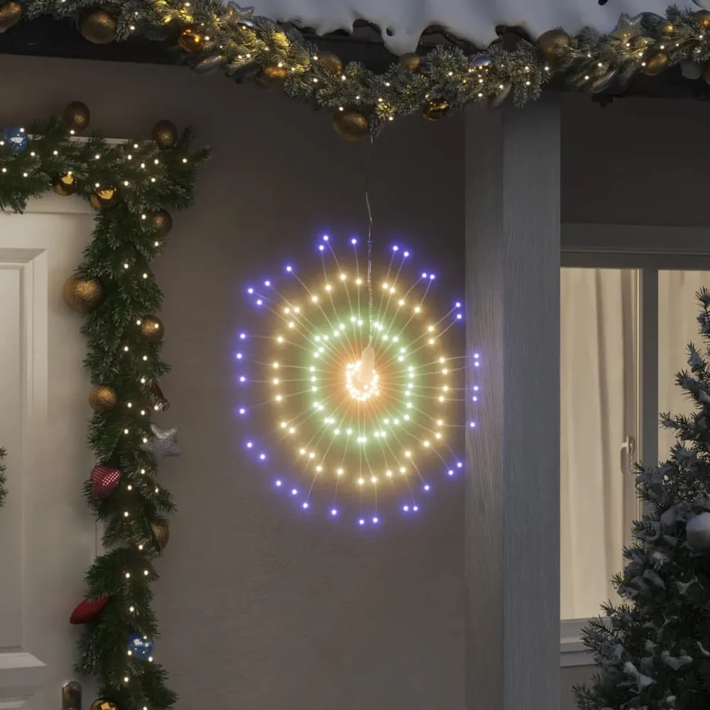 Kerstverlichting vuurwerk 140 meerkleurige LED's 17 cm vidaXL
