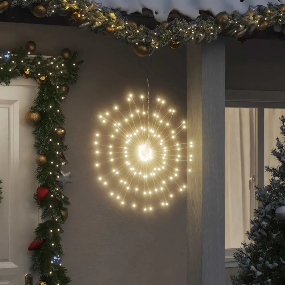 Kerstverlichting vuurwerk 140 warmwitte LED's 17 cm vidaXL