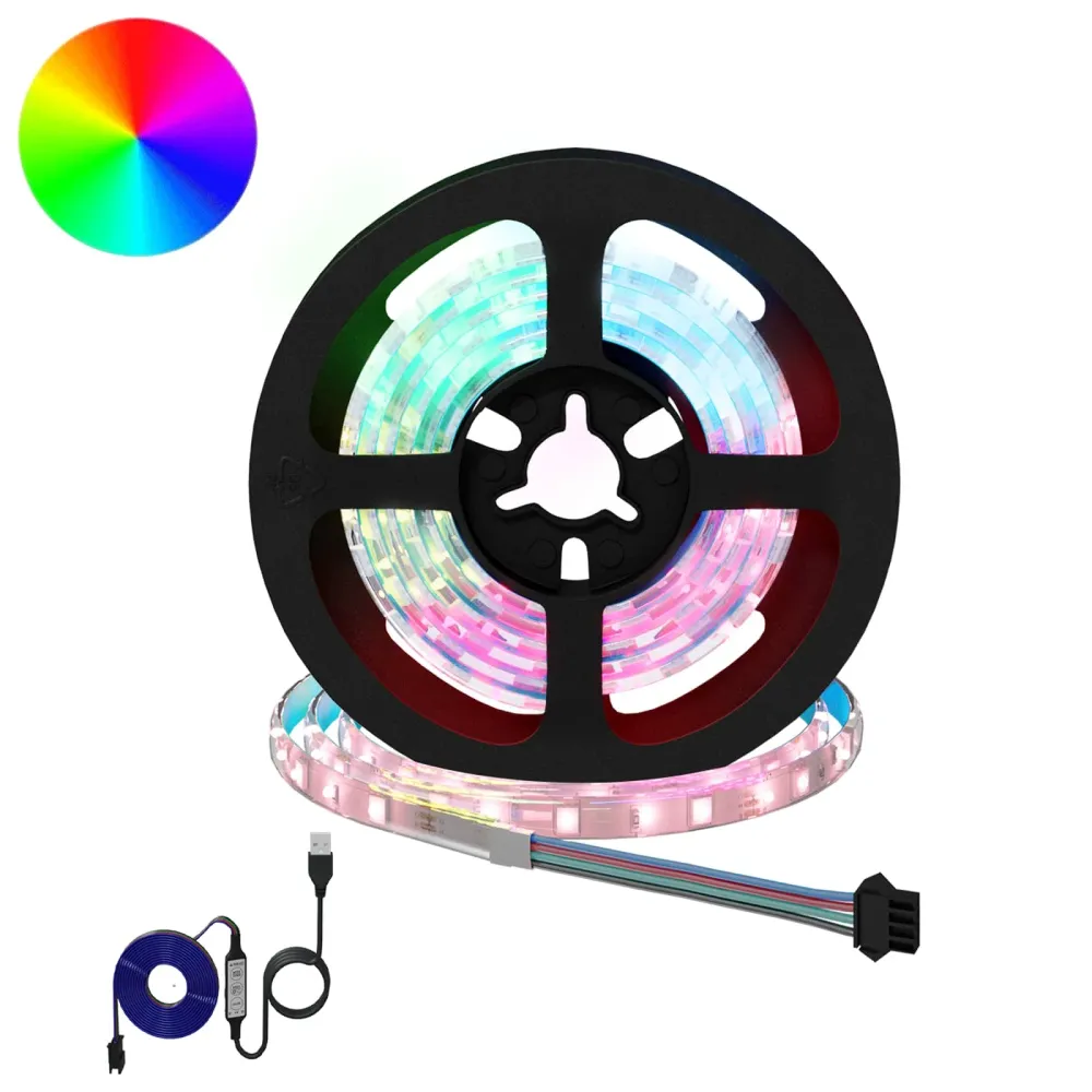 LED-strip 2 pcs Zwart en transparant 1000 mm Koper en kunststof vidaXL