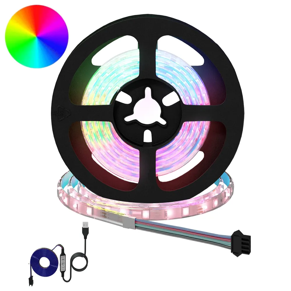 LED-strip 2 pcs Zwart en transparant 1200 mm Koper en kunststof vidaXL