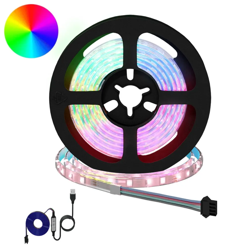 LED-strip 2 pcs Zwart en transparant 1300 mm Koper en kunststof vidaXL