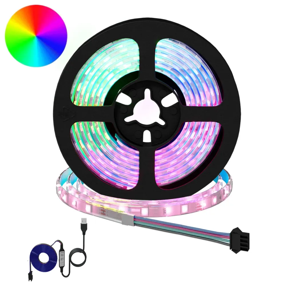 LED-strip 2 pcs Zwart en transparant 1700 mm Koper en kunststof vidaXL