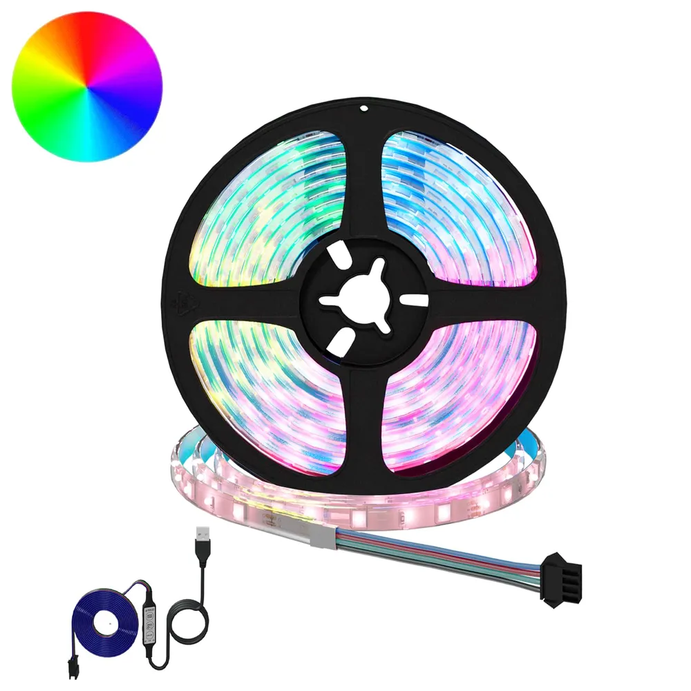 LED-strip 2 pcs Zwart en transparant 2300 mm Koper en kunststof vidaXL