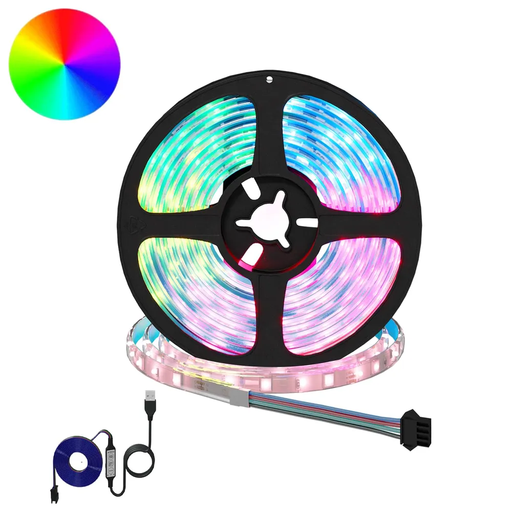 LED-strip 2 pcs Zwart en transparant 2500 mm Koper en kunststof vidaXL