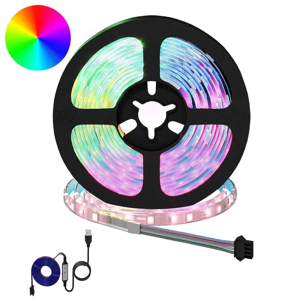 LED-strip 2 pcs Zwart en transparant 2500 mm Koper en kunststof vidaXL