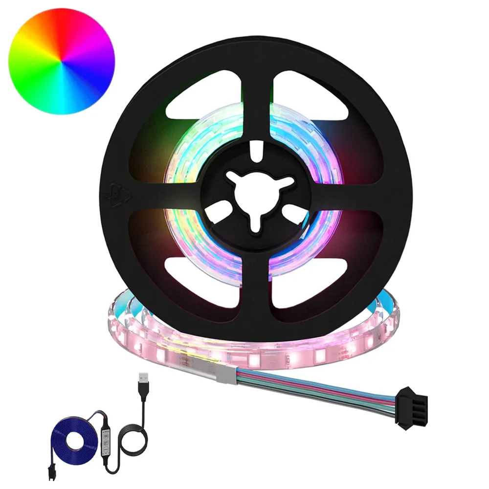 LED-strip 2 pcs Zwart en transparant 400 mm Koper en kunststof vidaXL