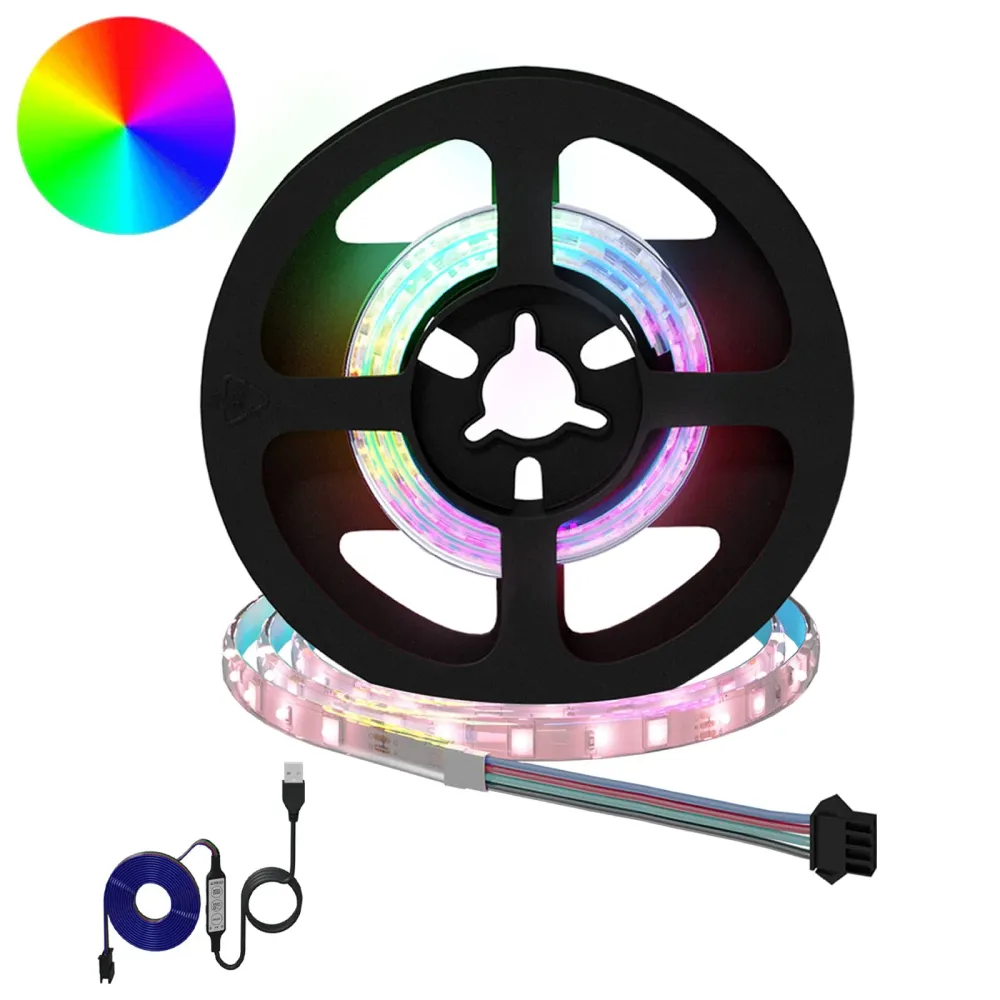 LED-strip 2 pcs Zwart en transparant 450 mm Koper en kunststof vidaXL