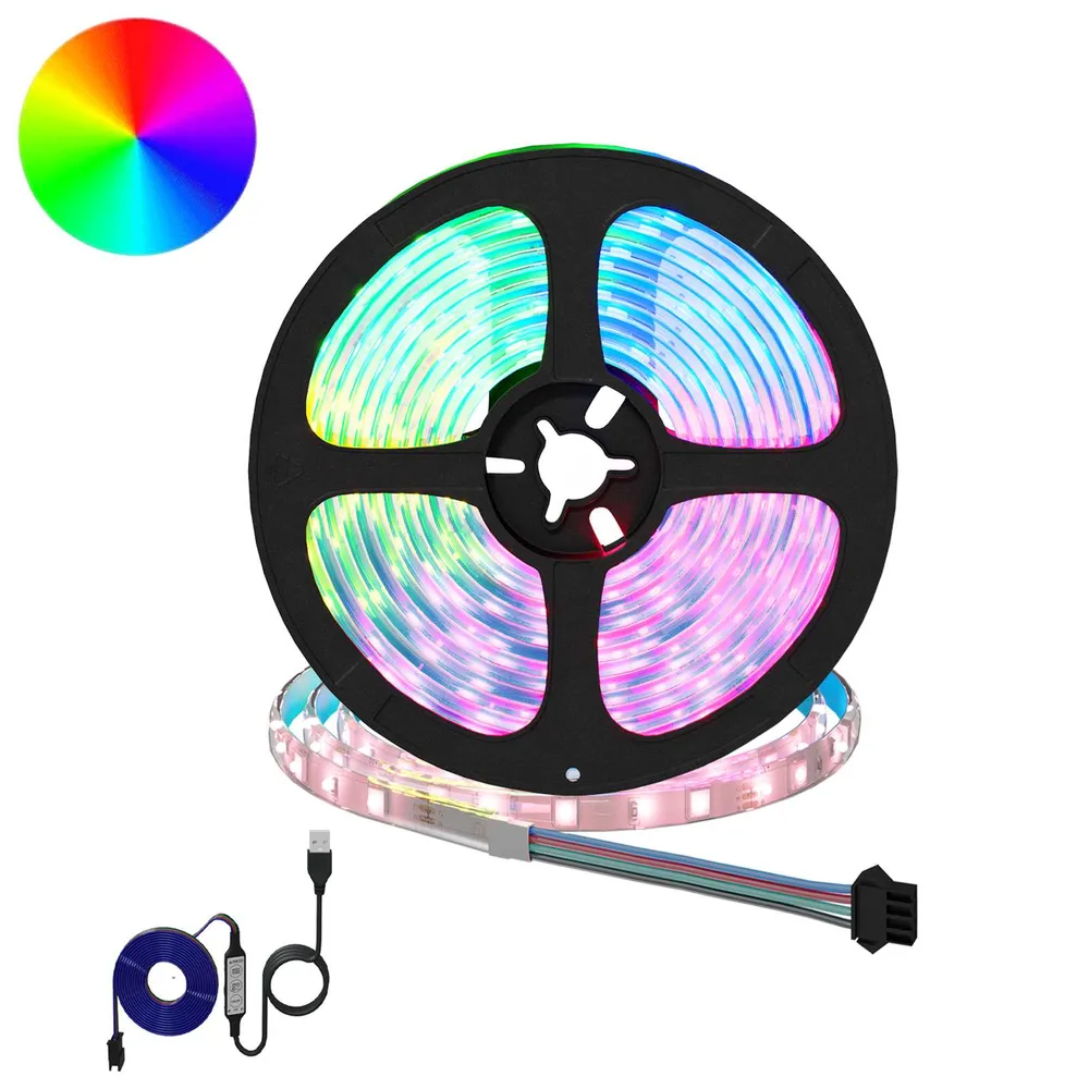 LED-strip 2 pcs Zwart en transparant 4700 mm Koper en kunststof vidaXL