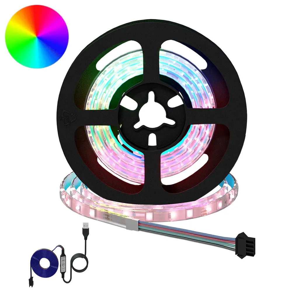 LED-strip 2 pcs Zwart en transparant 750 mm Koper en kunststof vidaXL