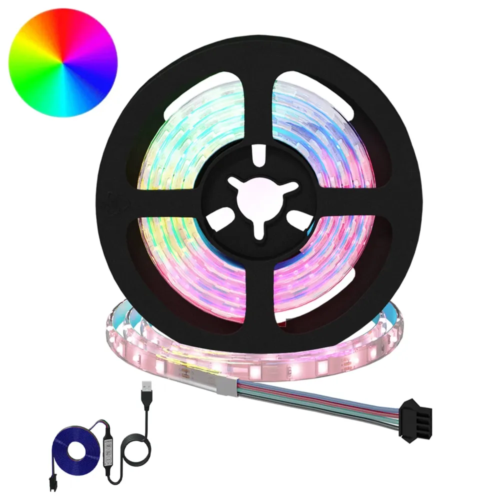LED-strip 2 pcs Zwart en transparant 900 mm Koper en kunststof vidaXL