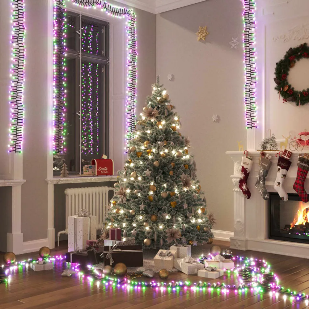 Lichtslinger cluster met 2000 LED's pastel meerkleurig PVC vidaXL
