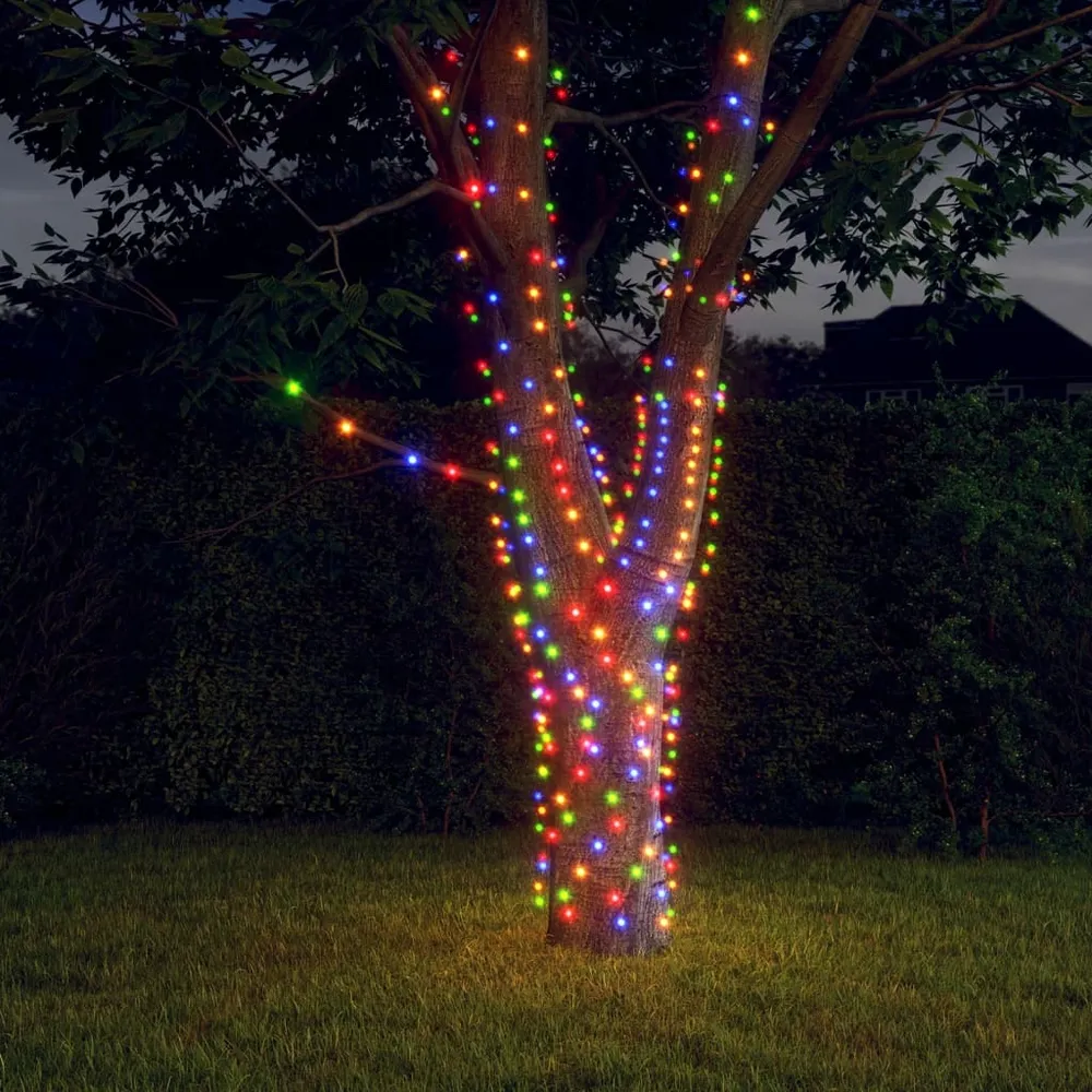 5 st Lichtslinger met 200 LED's solar binnen/buiten meerkleurig vidaXL