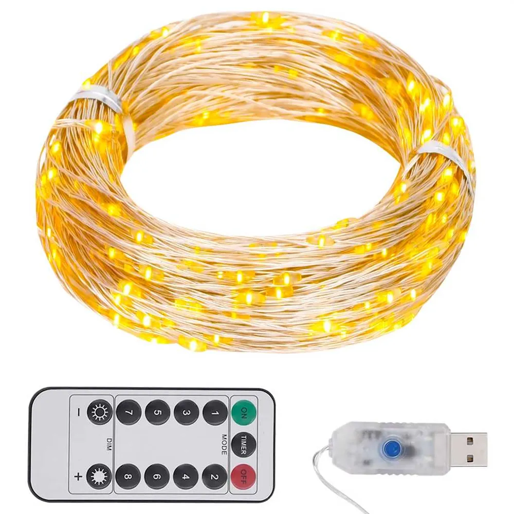 Lichtslinger met 300 LED's 30 m warmwit vidaXL