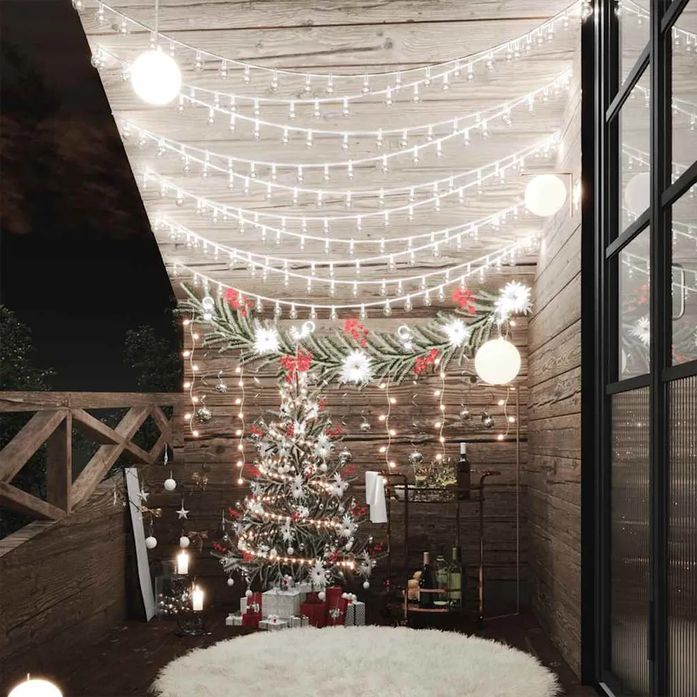 Lichtsnoer met 400 LED's 8 functies koudwit 40 m vidaXL