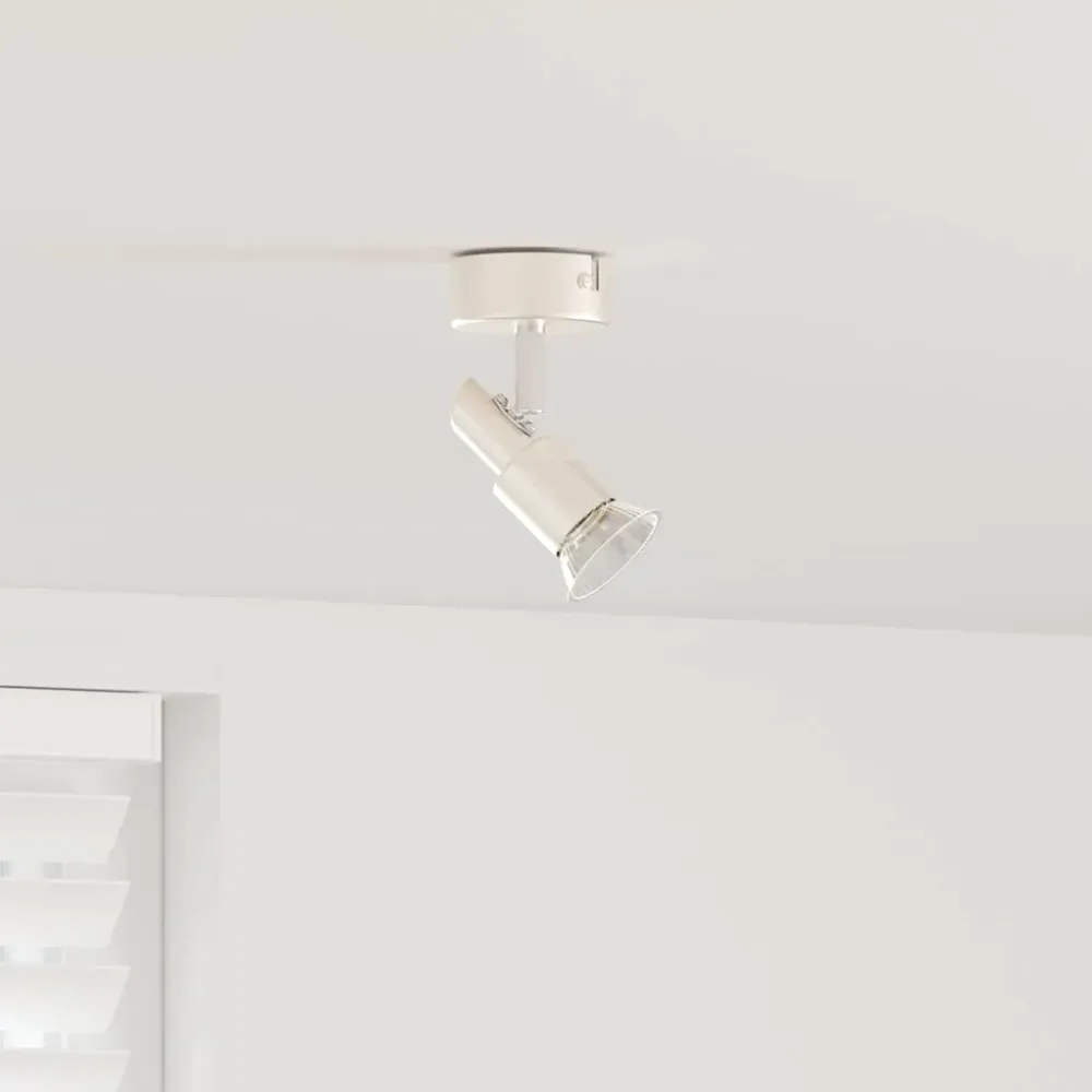 Plafondspot met schijnwerpers Nikkel 8 x 8 x 10,5 cm Staal vidaXL