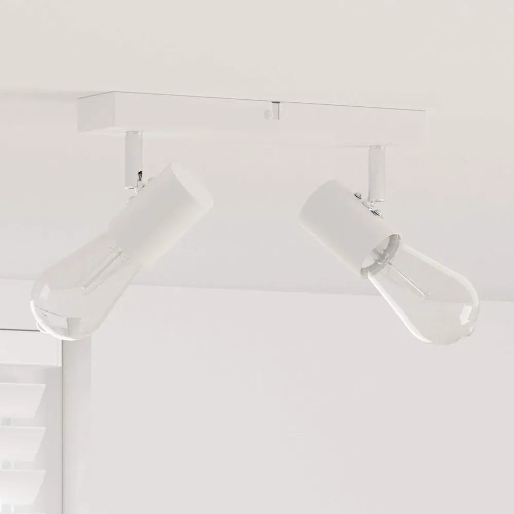 Plafondspot met schijnwerpers Wit 26 x 6,5 x 11,5 cm Metaal vidaXL